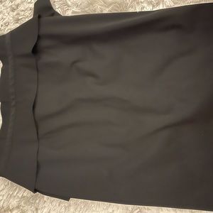 Tristan Black Pencil Skirt with peplum embellishment